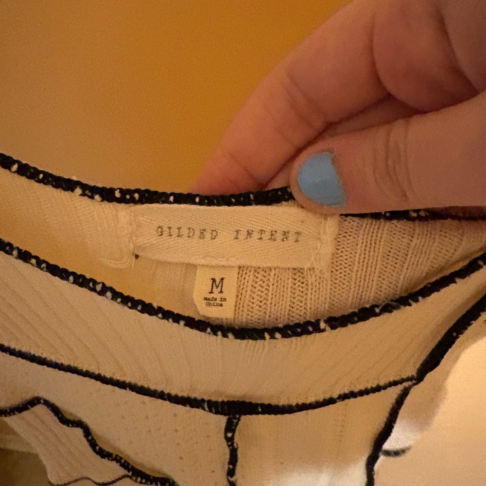 Gilded Intent Patchwork Black & White Tank Top - image 3